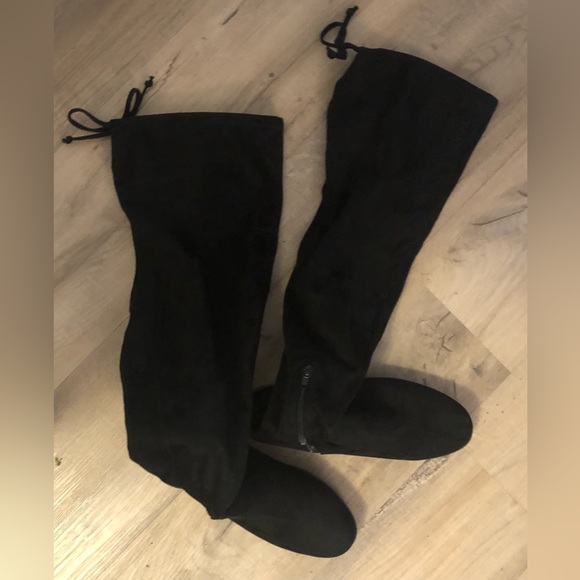 UNISA women's MAYZII over the knee boots (black fabric upper) - Picture 7 of 12